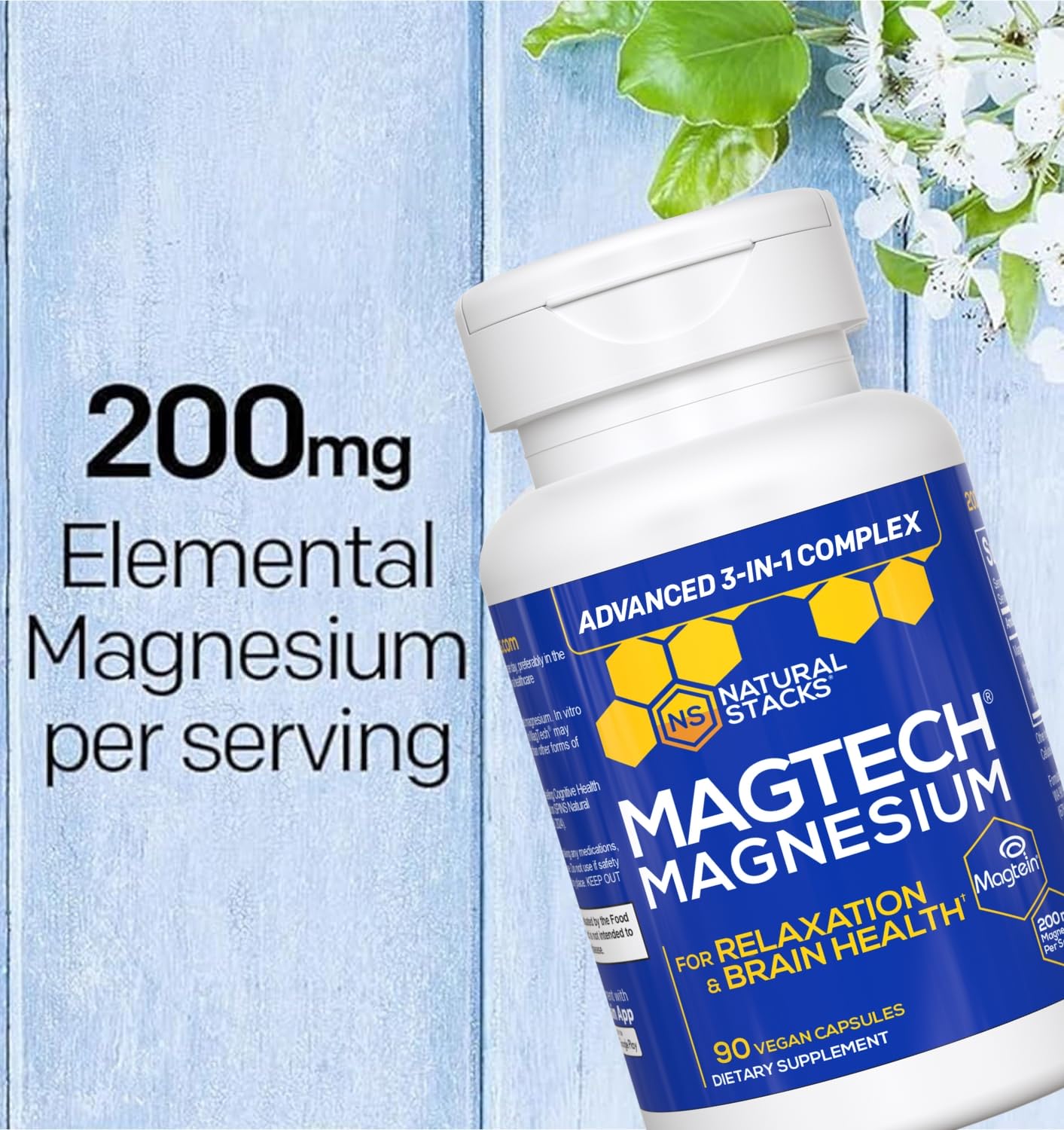 Natural Stacks MagTech, caja del producto, diseño limpio y claro.