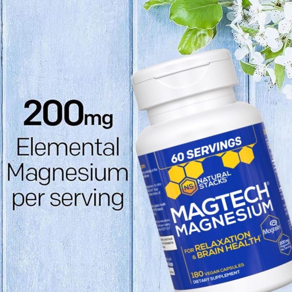 NATURAL STACKS MagTech: Magtein L-Threonate en cápsulas para cerebro