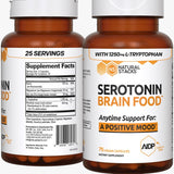 Natural Stacks Serotonin Brain Food, bote, soporte para ánimo diario.