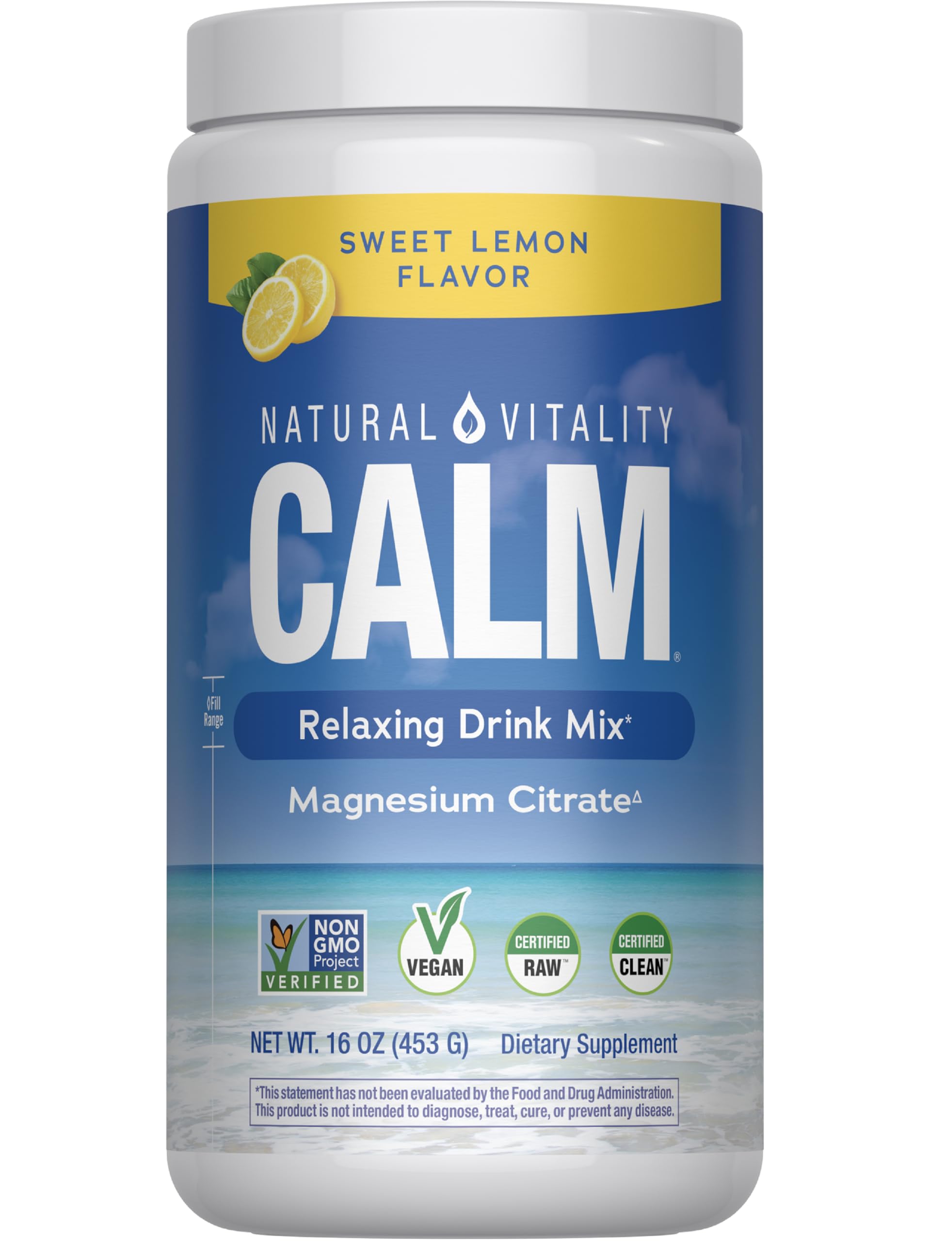 Natural Vitality CALM: botella vertiendo para una experiencia relajante que ayuda a reducir la ansiedad