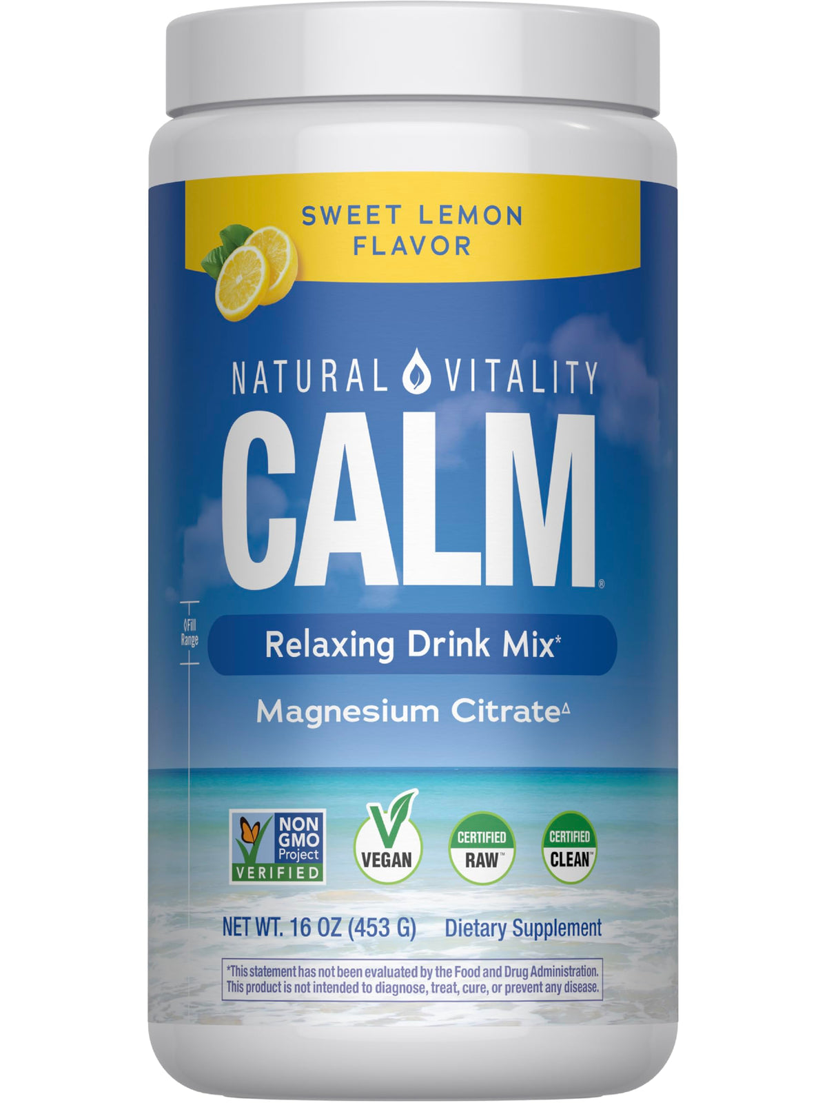 Natural Vitality CALM: botella vertiendo para una experiencia relajante que ayuda a reducir la ansiedad