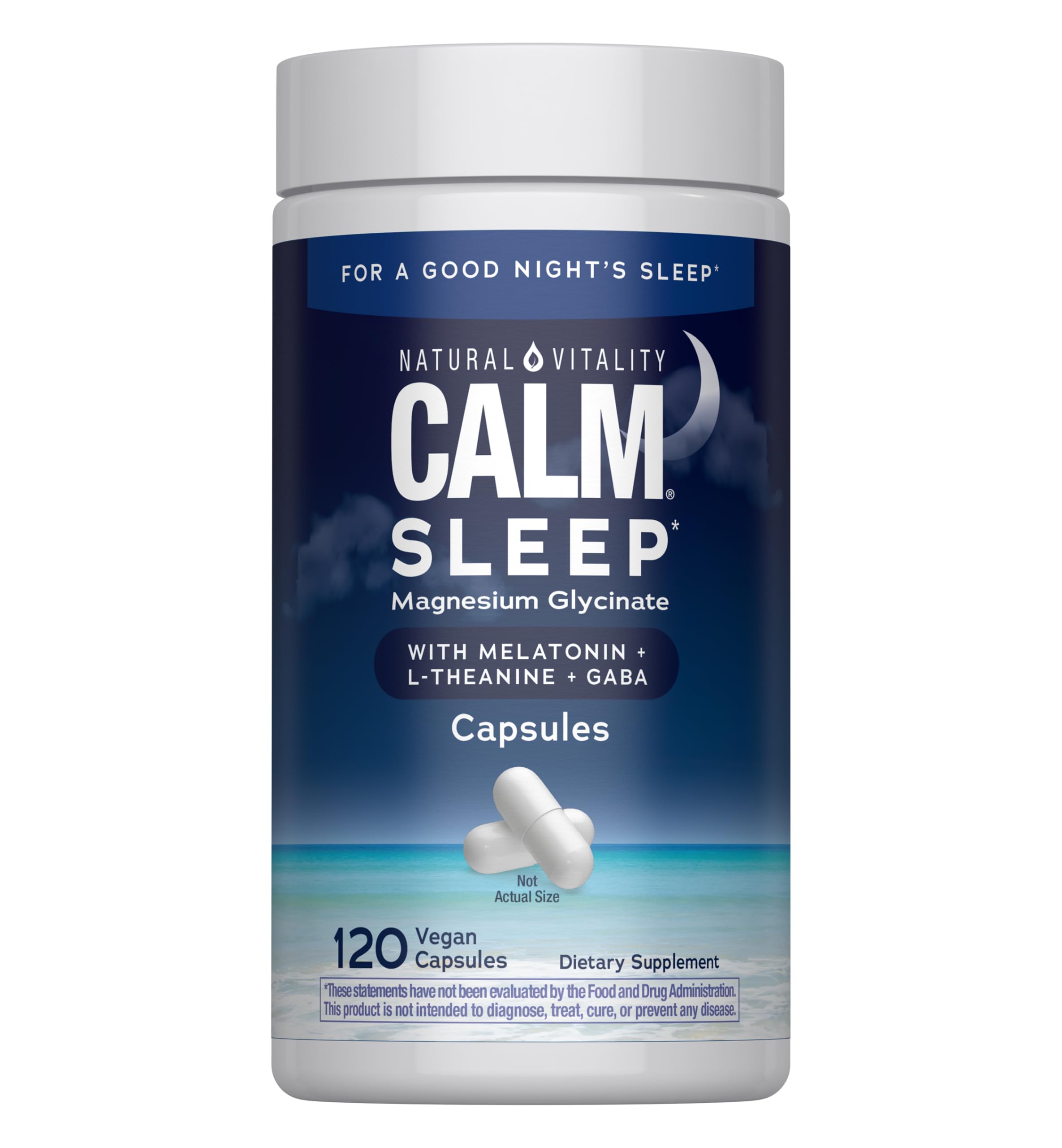 Natural Vitality CALM Sleep cápsulas en botella para relajación y descanso