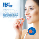 Natural Vitality Calm gomitas magnesio naranja, sabor cítrico agradable para la toma diaria.