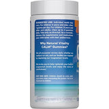 Natural Vitality Calm gomitas magnesio naranja, textura suave para masticar sin esfuerzo.
