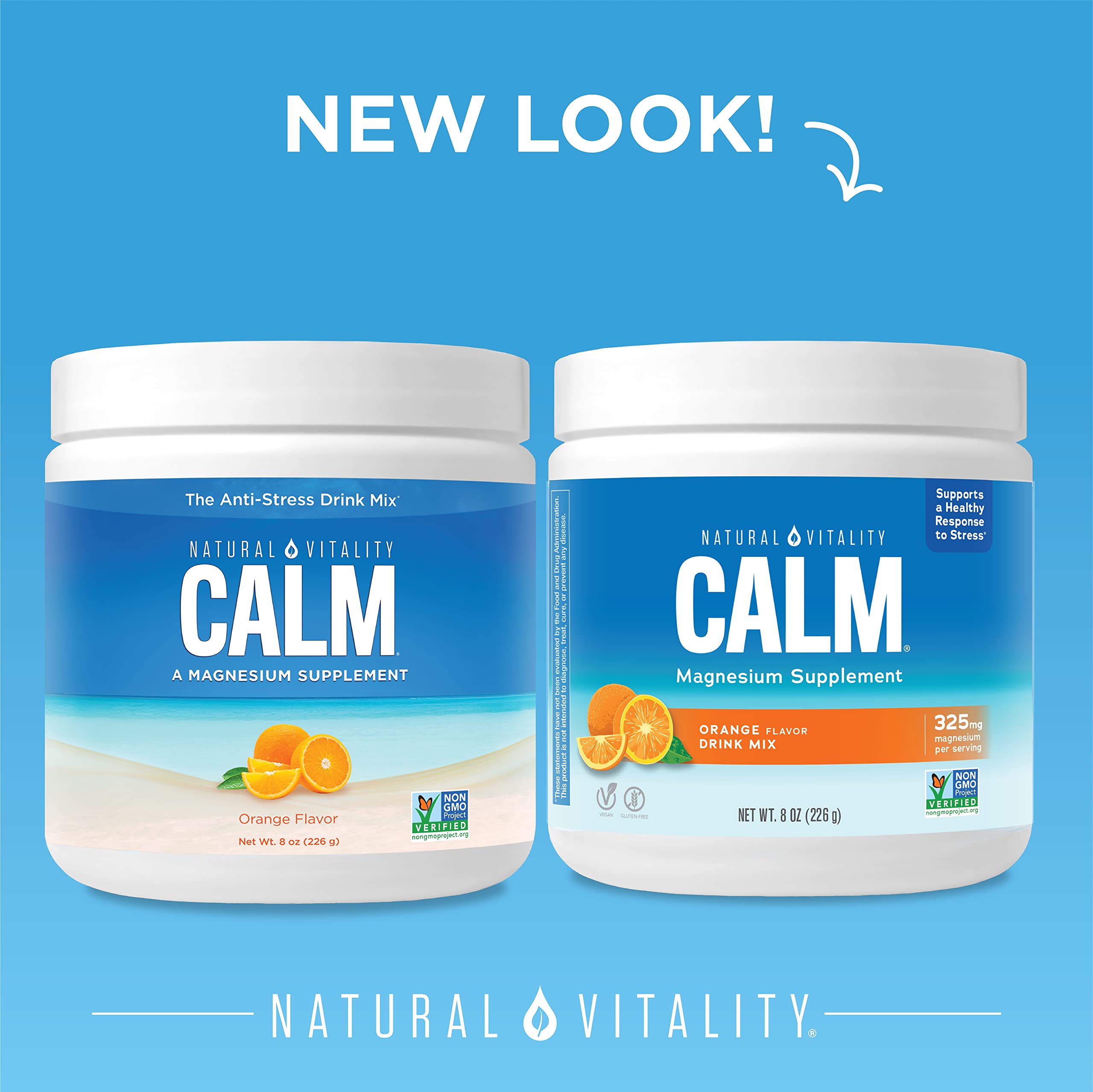 Natural Vitality CALM: mezcla en agua para una bebida suave.