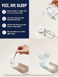 Servir Natural Vitality CALM Sleep en un vaso, bebida calmante para la noche.