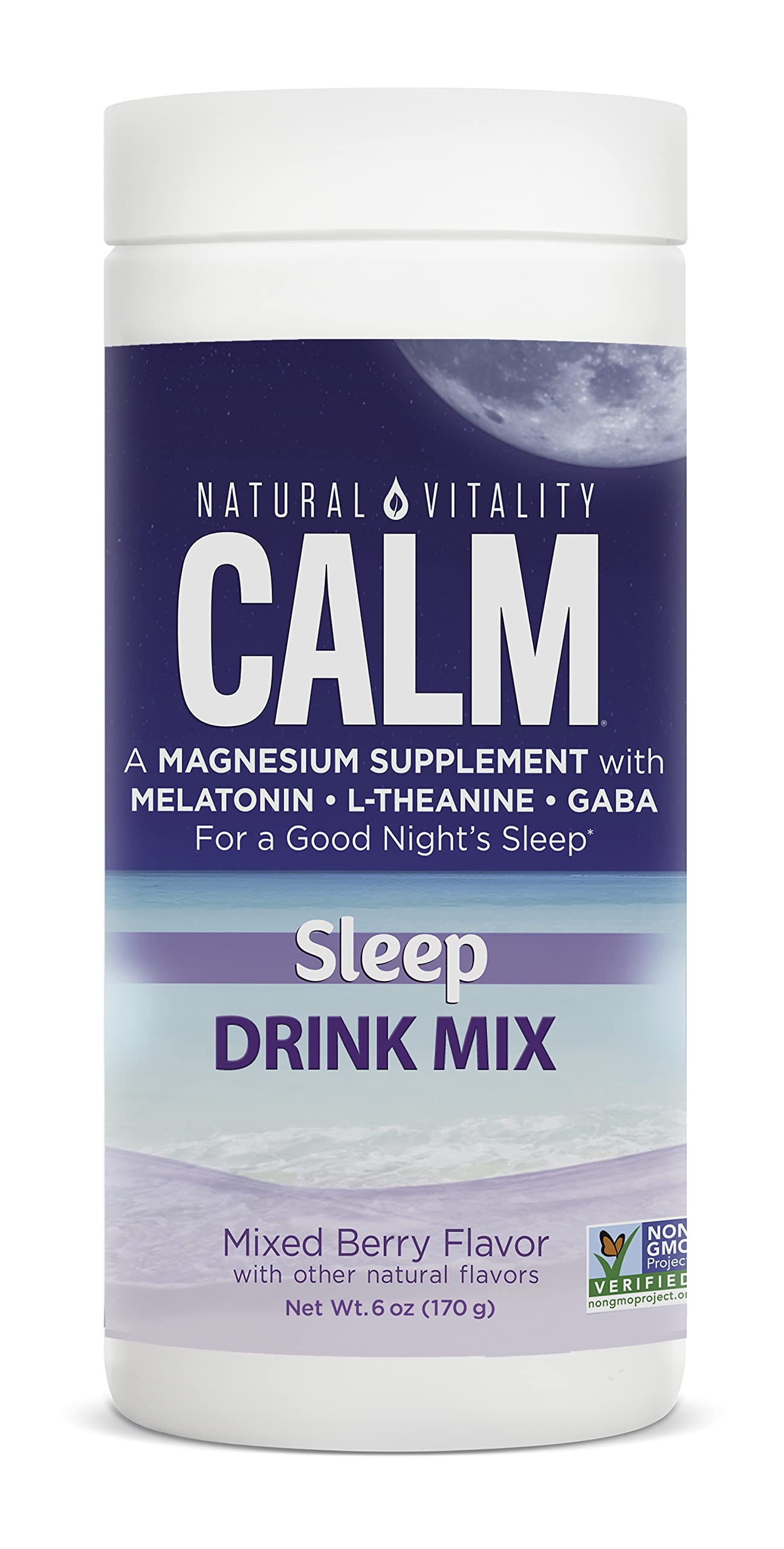 Natural Vitality Calmful Sleep frasco frente: presentación clara para uso nocturno relajante