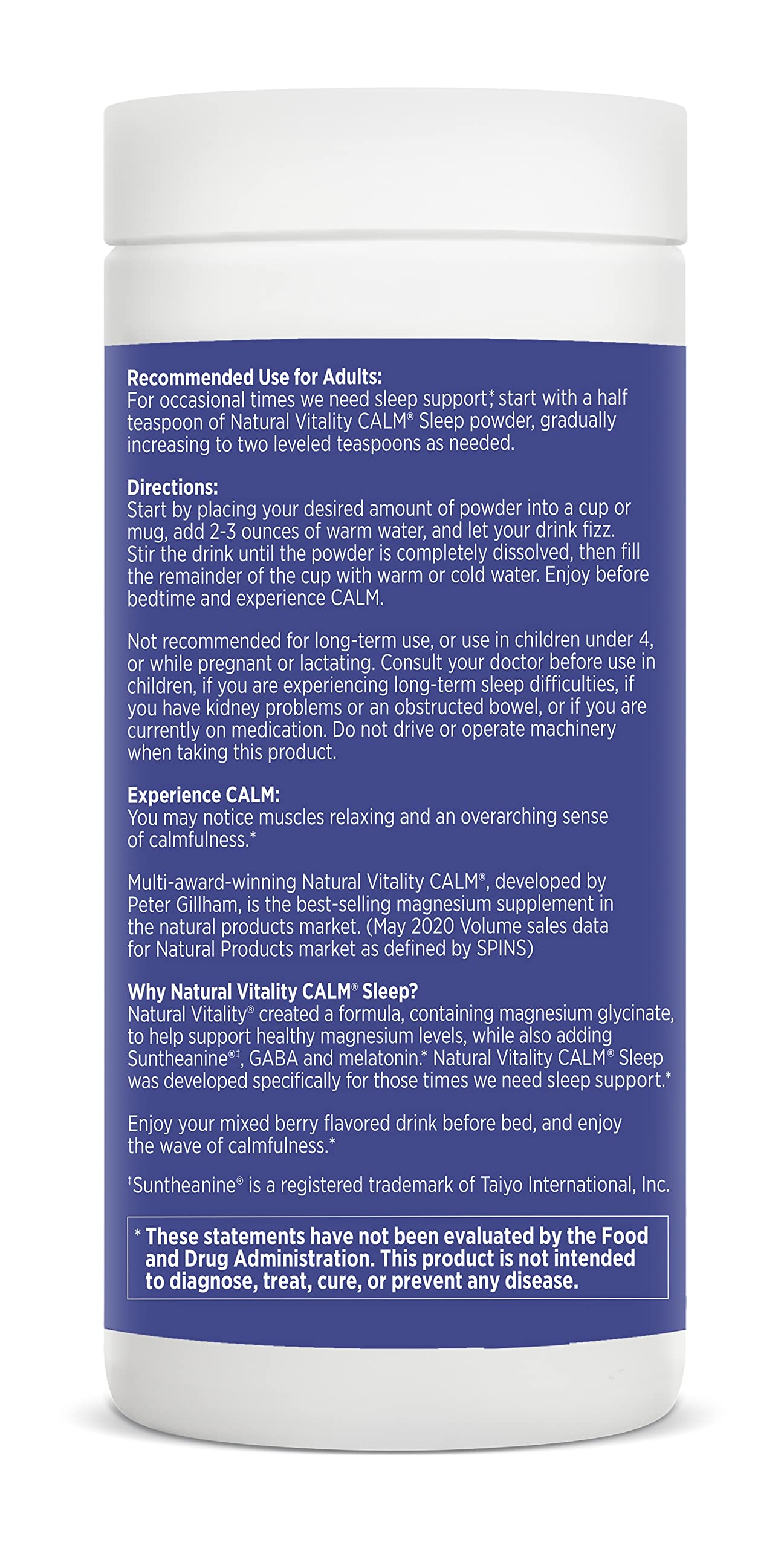 Natural Vitality Calmful Sleep mezcla efervescente: disfruta la acción rápida en agua caliente