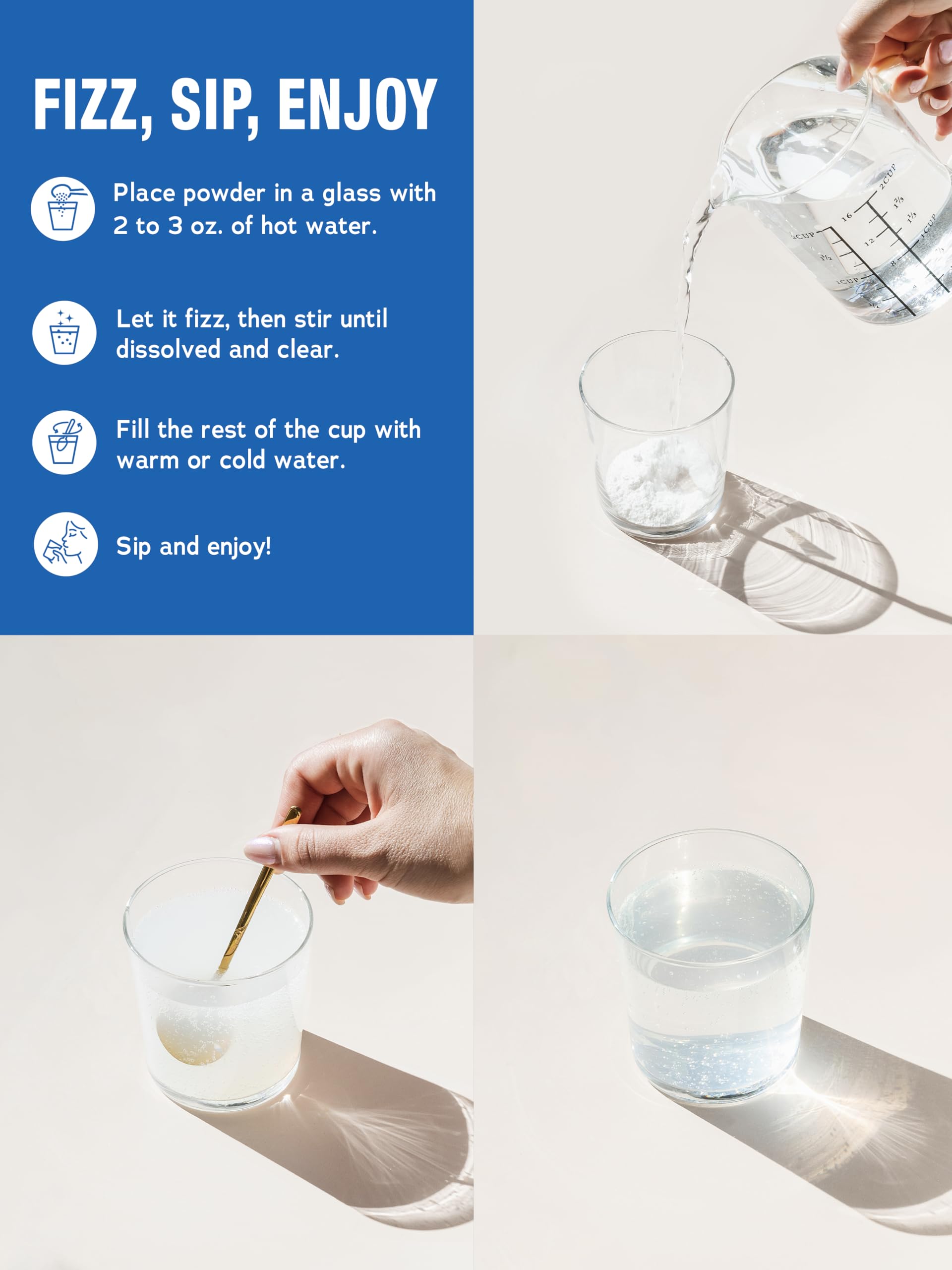 Natural Vitality MaxCalm mezcla en agua diaria para facilitar su uso