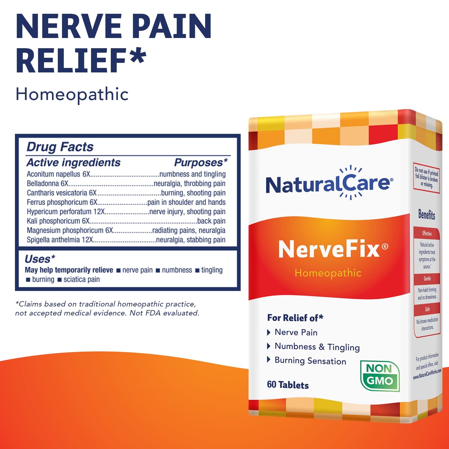 NaturalCare NerveFix: tableta en primer plano para uso diario y comodidad.