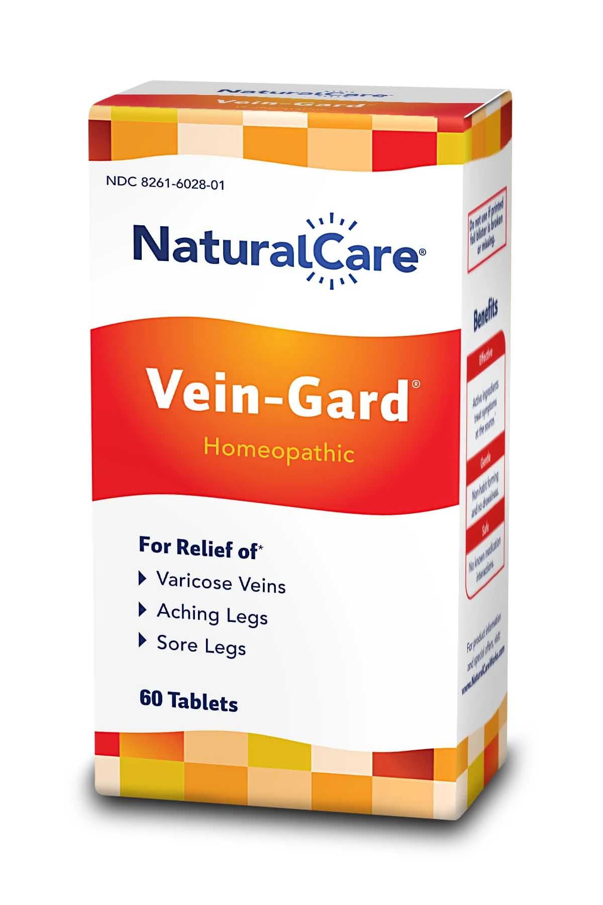 NaturalCare Vein-Gard: empaque original para uso diario.