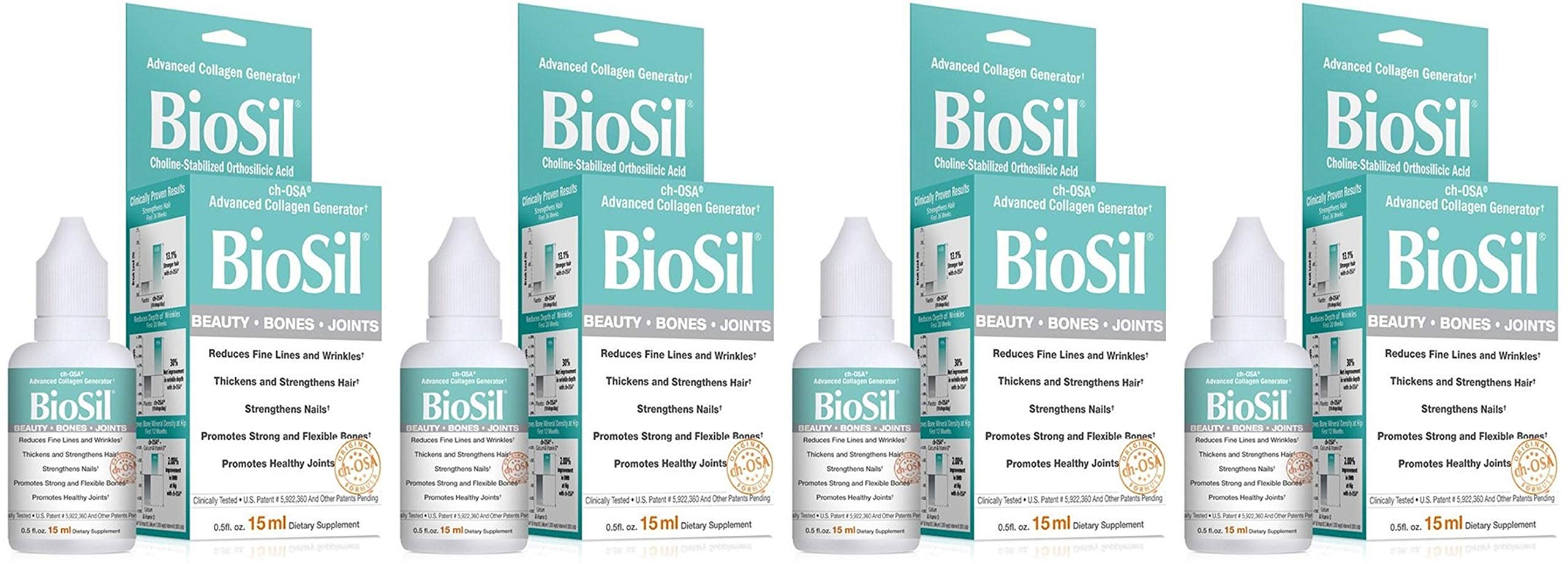 BioSil de Natural Factors, botella-vertido, ayuda a mantener piel y articulaciones.