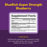 BlueRich de Natural Factors: etiqueta con certificación y pruebas de pureza.