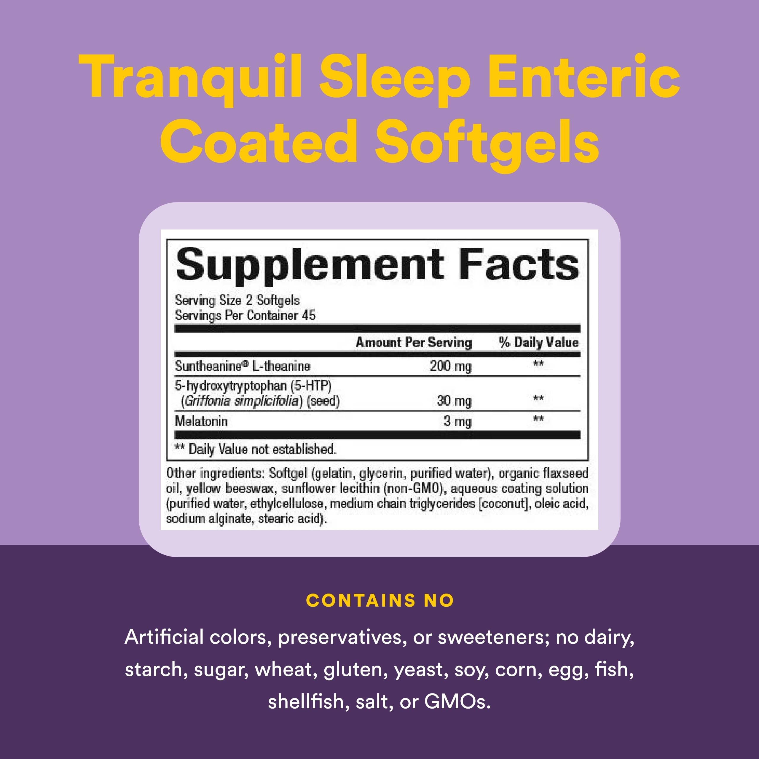 Natural Factors Suntheanine L-teanina en la etiqueta para relajación mental.