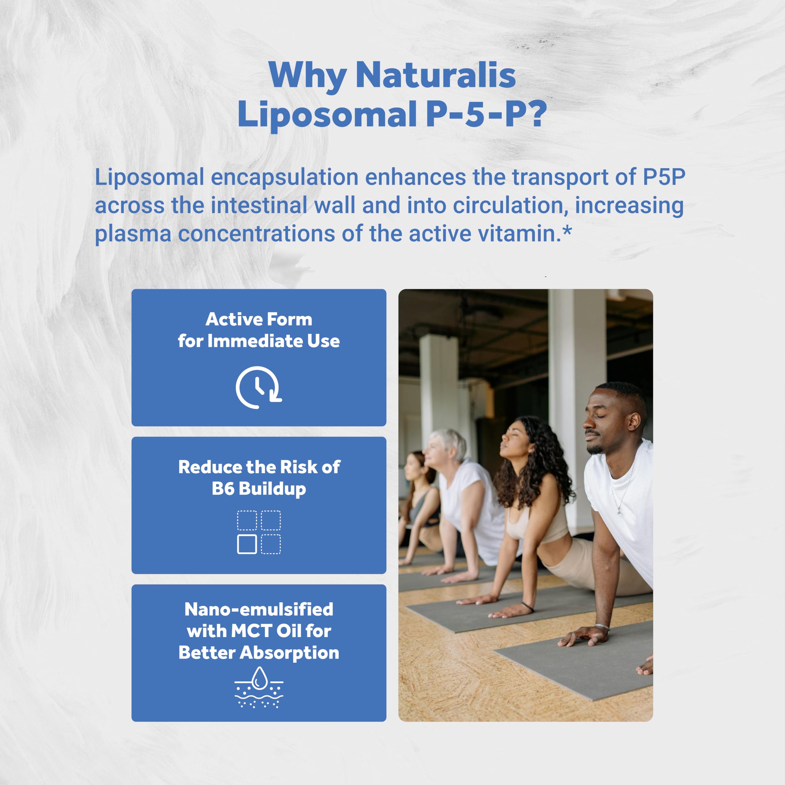 Naturalis Liposomal P-5-P: aceite MCT que facilita la emulsión para mejor absorción