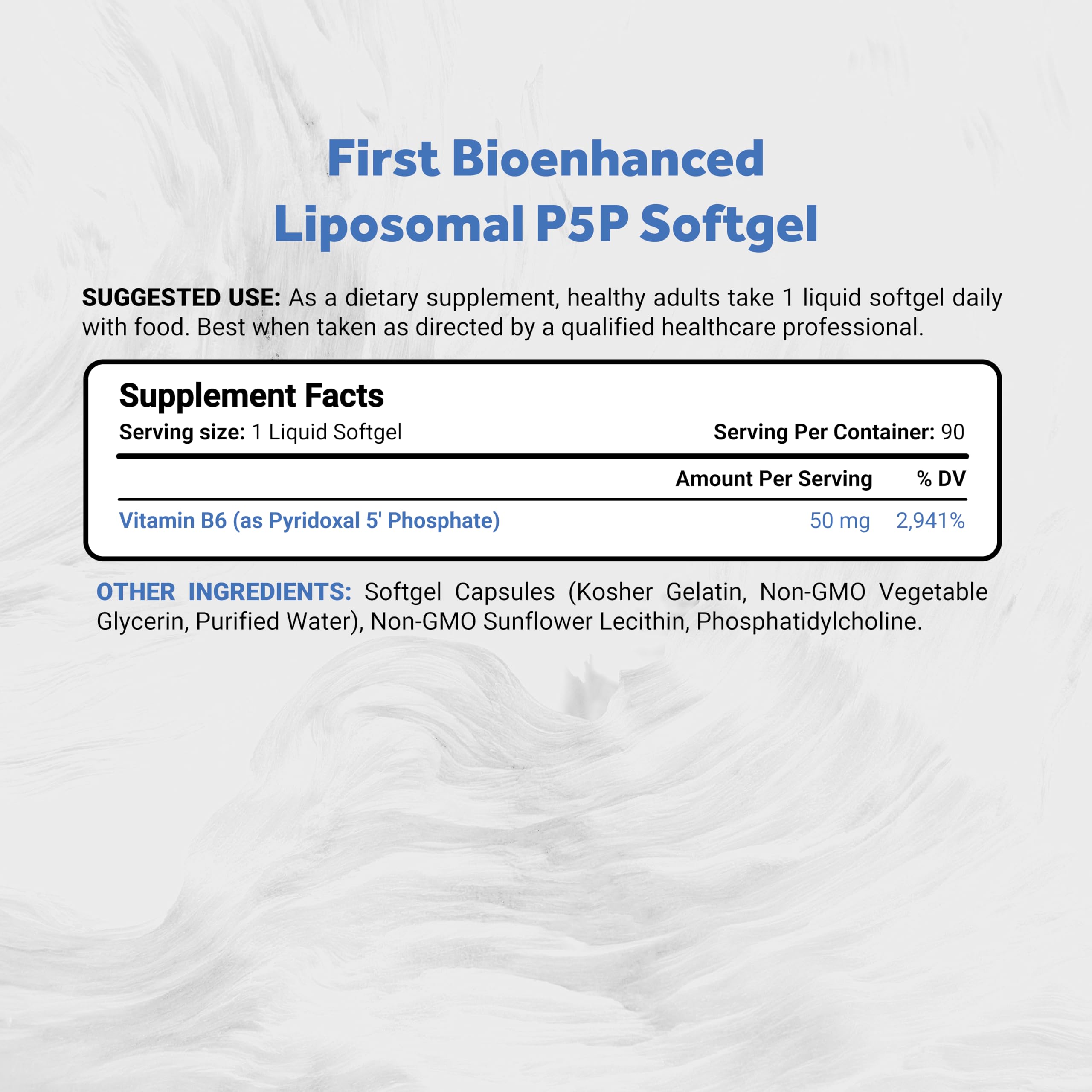 Naturalis Liposomal P-5-P: cápsula blanda para suministro diario de vitamina B6 activada