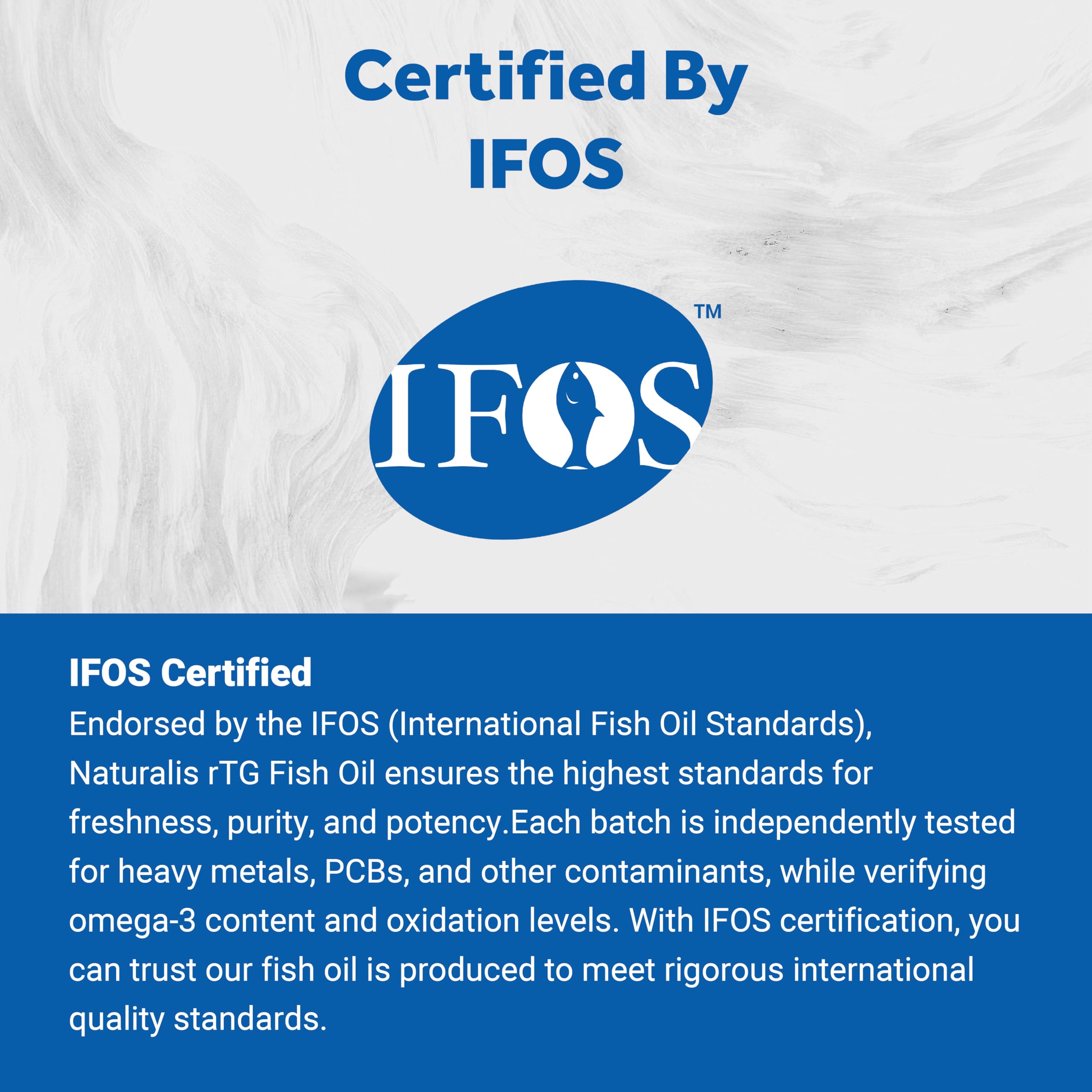 Naturalis Omega3 certificaciones IFOS y MSC en sello.