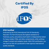 Naturalis Omega3 certificaciones IFOS y MSC en sello.