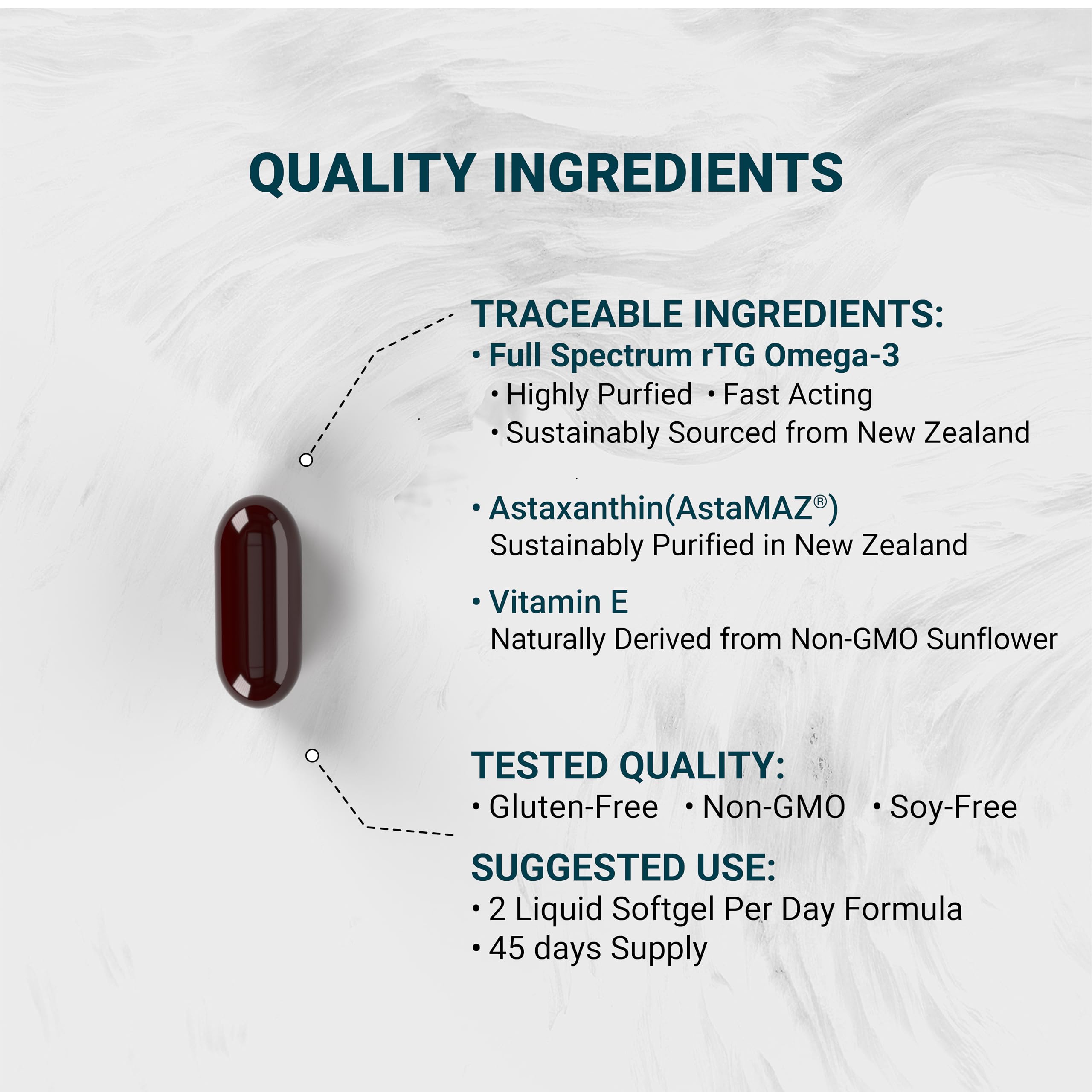 Naturalis Omega3 softgels: primer plano de cápsulas suaves.