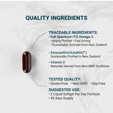 Naturalis Omega3 softgels: primer plano de cápsulas suaves.