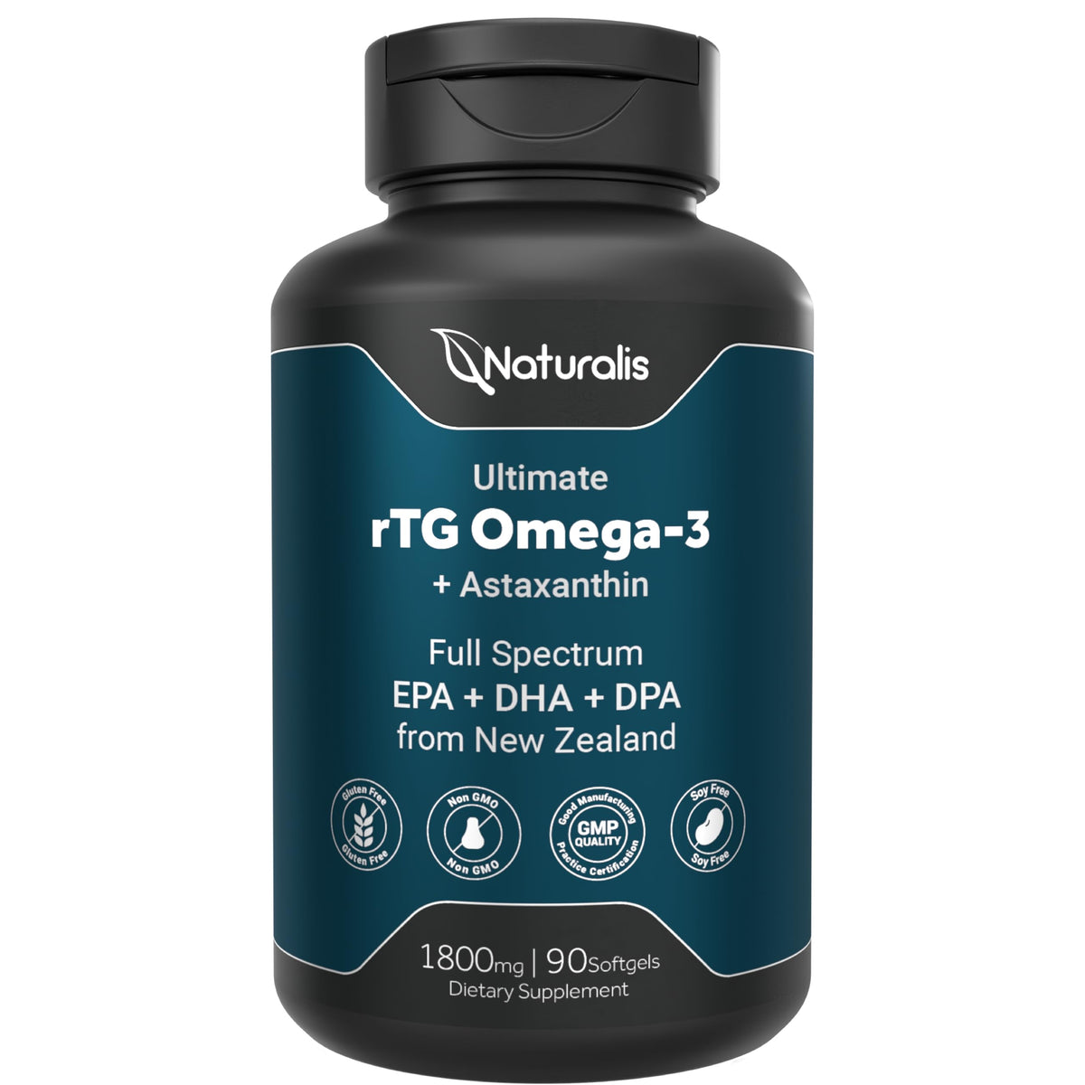 Naturalis Ultimate Omega3: botella visible con etiqueta, posible apoyo a la salud cardiovascular.