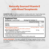 Naturalis vitamina E, bote de cápsulas blandas, fácil de incorporar en la rutina diaria.