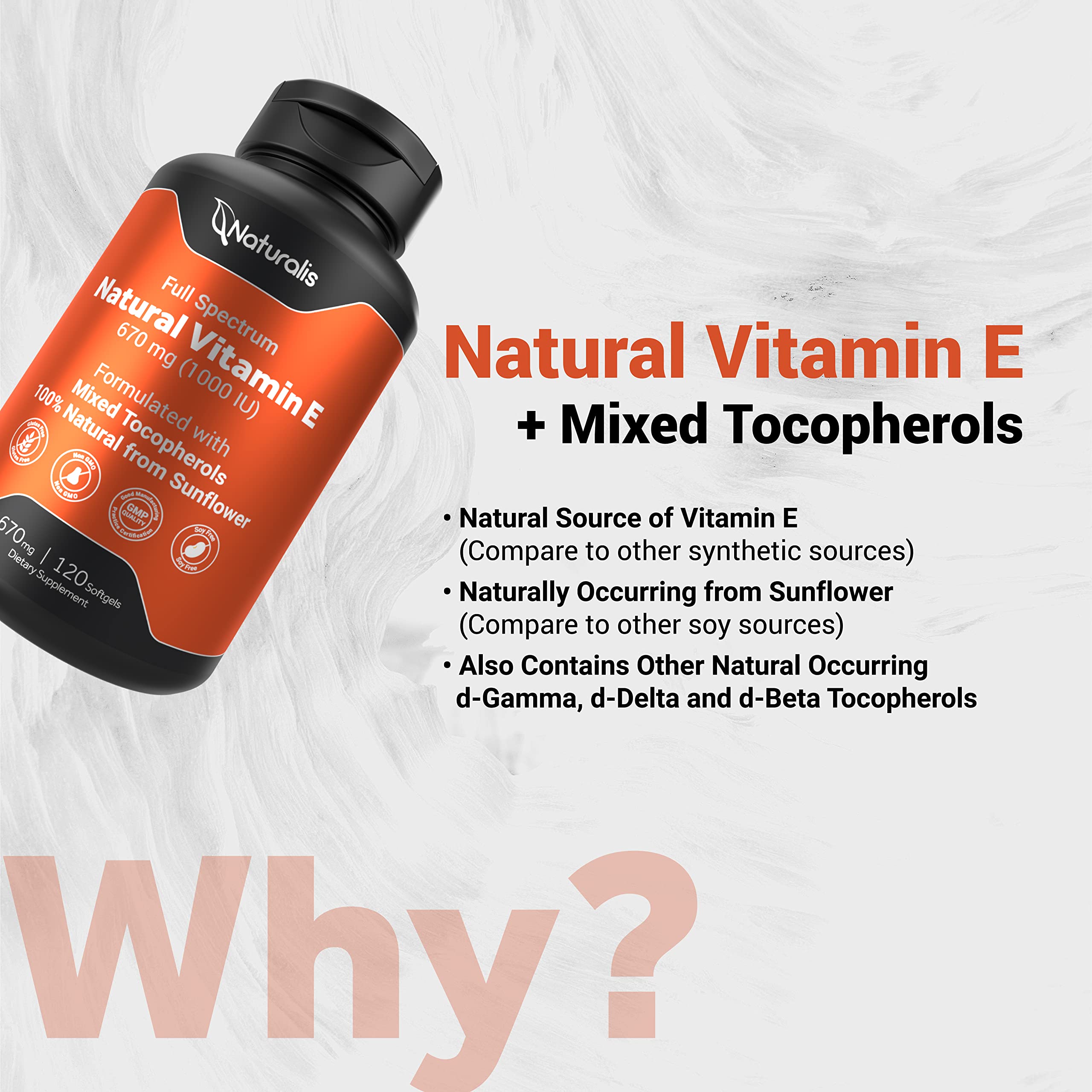 Naturalis Vitamina E de girasol, proceso FloraE, tocoferoles naturales para uso diario