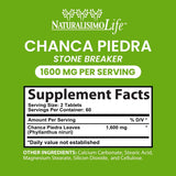 Botella de NaturalisimoLife Chanca Piedra con 120 tabletas lista para tomar