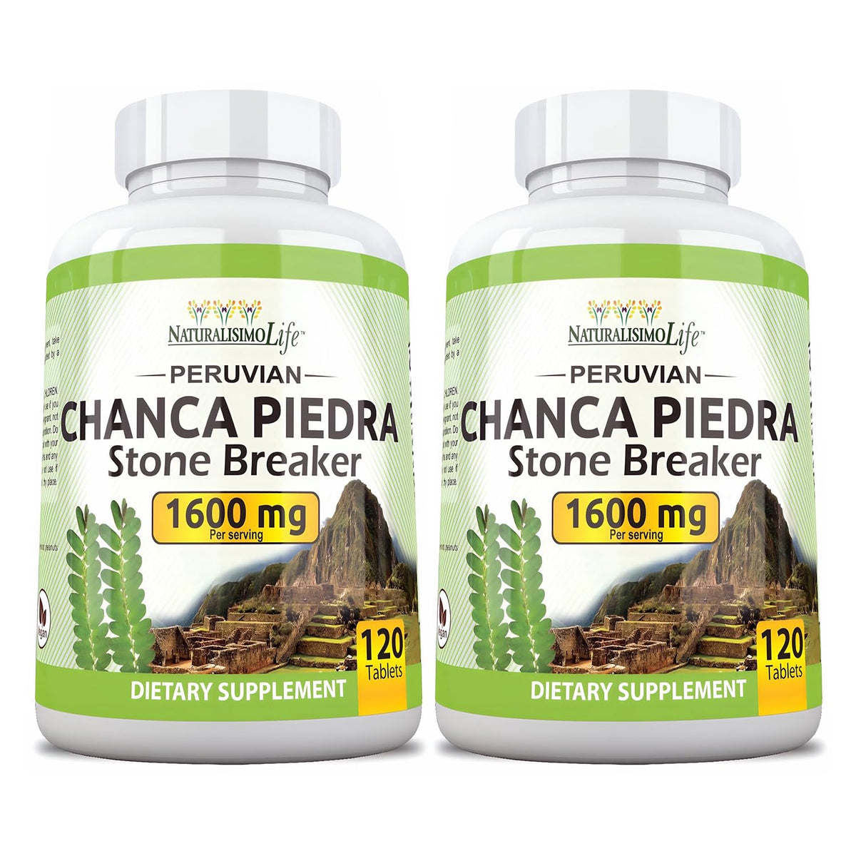 NaturalisimoLife Chanca Piedra tabletas de 1600 mg por porción para uso diario