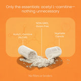 Etiqueta del producto Naturallife Labs Acetil L-Carnitina con información clara.