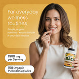 NaturaLife Labs Maca 1900 mg por porción en etiqueta informativa
