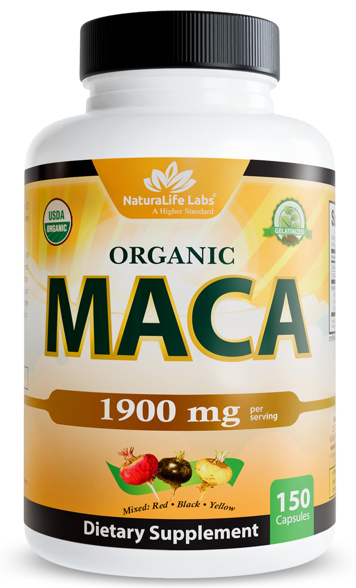 NaturaLife Labs Maca Negra en cápsulas para vitalidad diaria