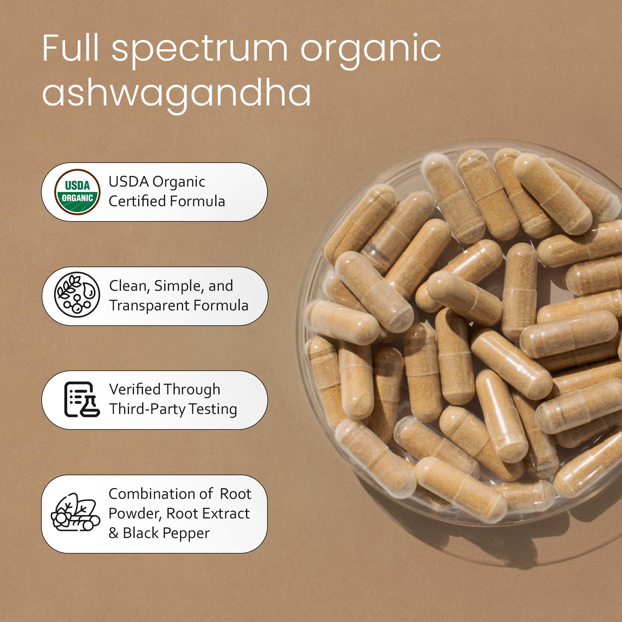 NaturaLife Labs polvo de ashwagandha orgánica para mezclar en bebidas
