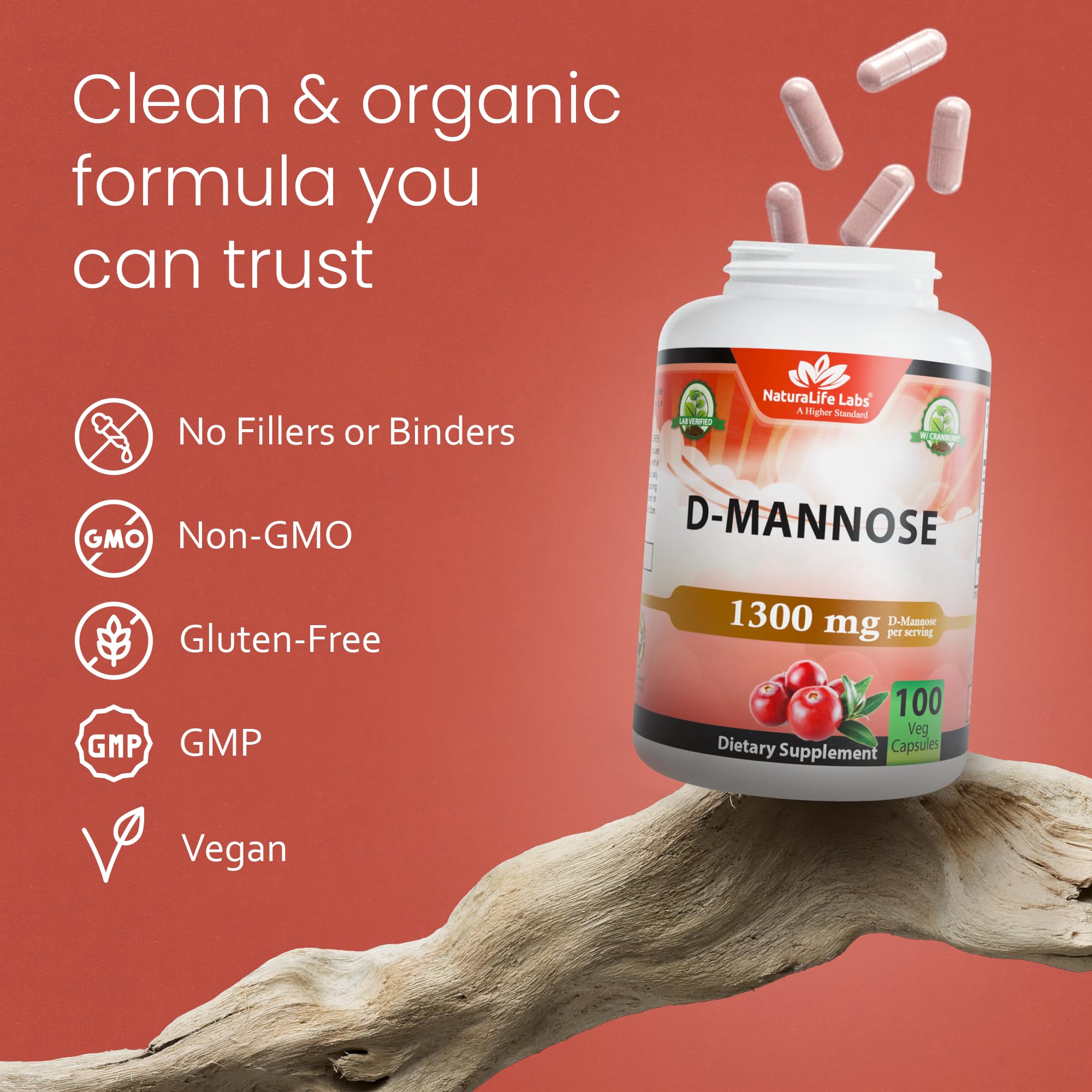 NaturaLife Labs sello vegano y sin OMG