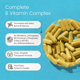 NaturaLife Labs Vitamina B-Complejo etiqueta con información clave.