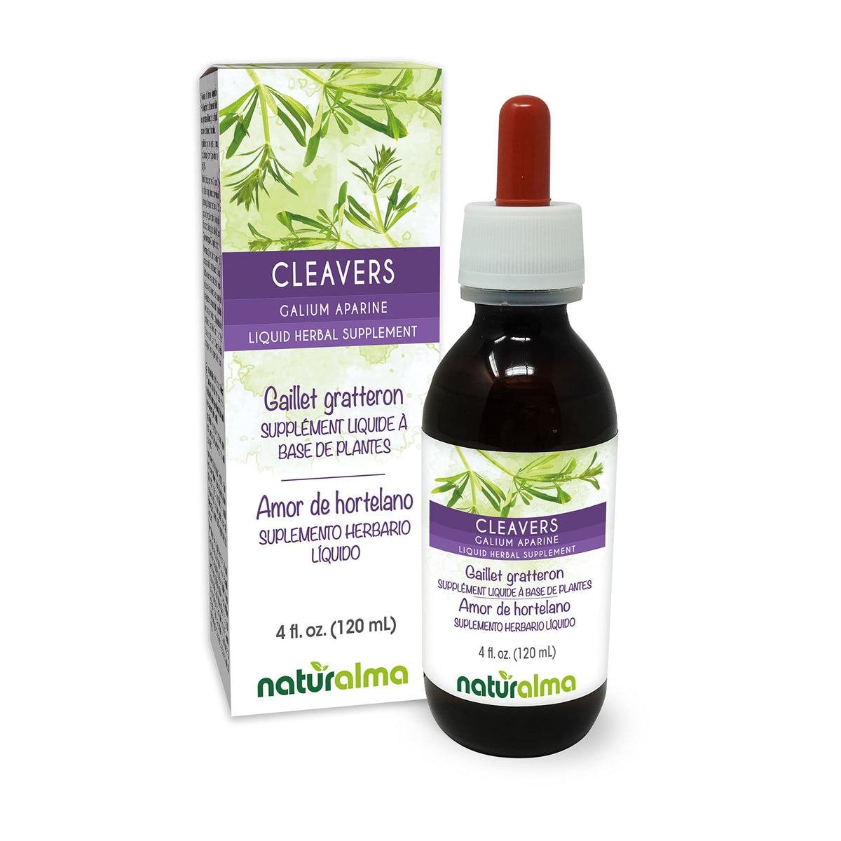 Naturalma Cleavers botella de gotas lista para uso diario con dosificación fácil