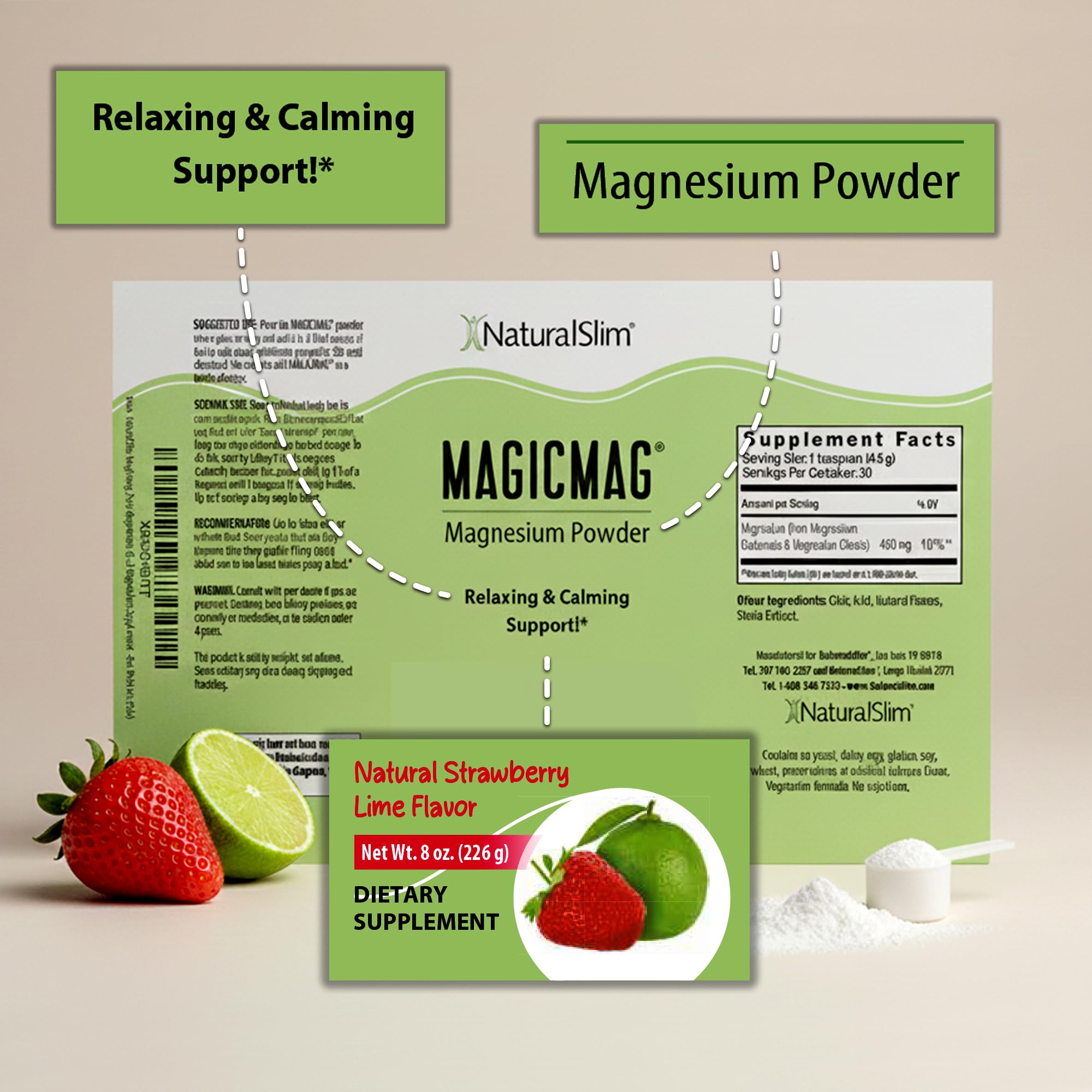 NaturalSlim MagicMag: digestión más cómoda gracias al citrato de magnesio.