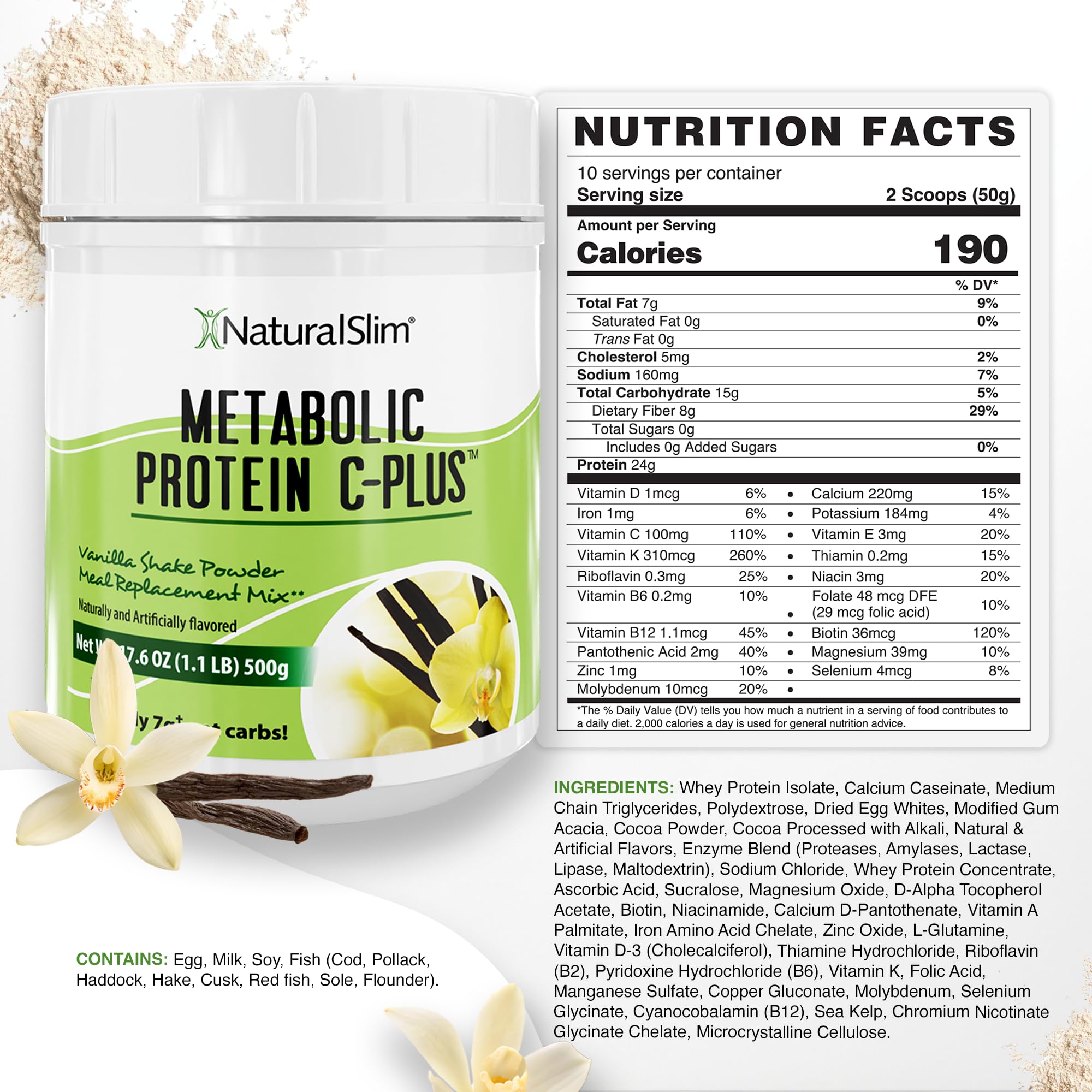NaturalSlim Metabolic Protein C-Plus: batido cremoso en vaso para merienda