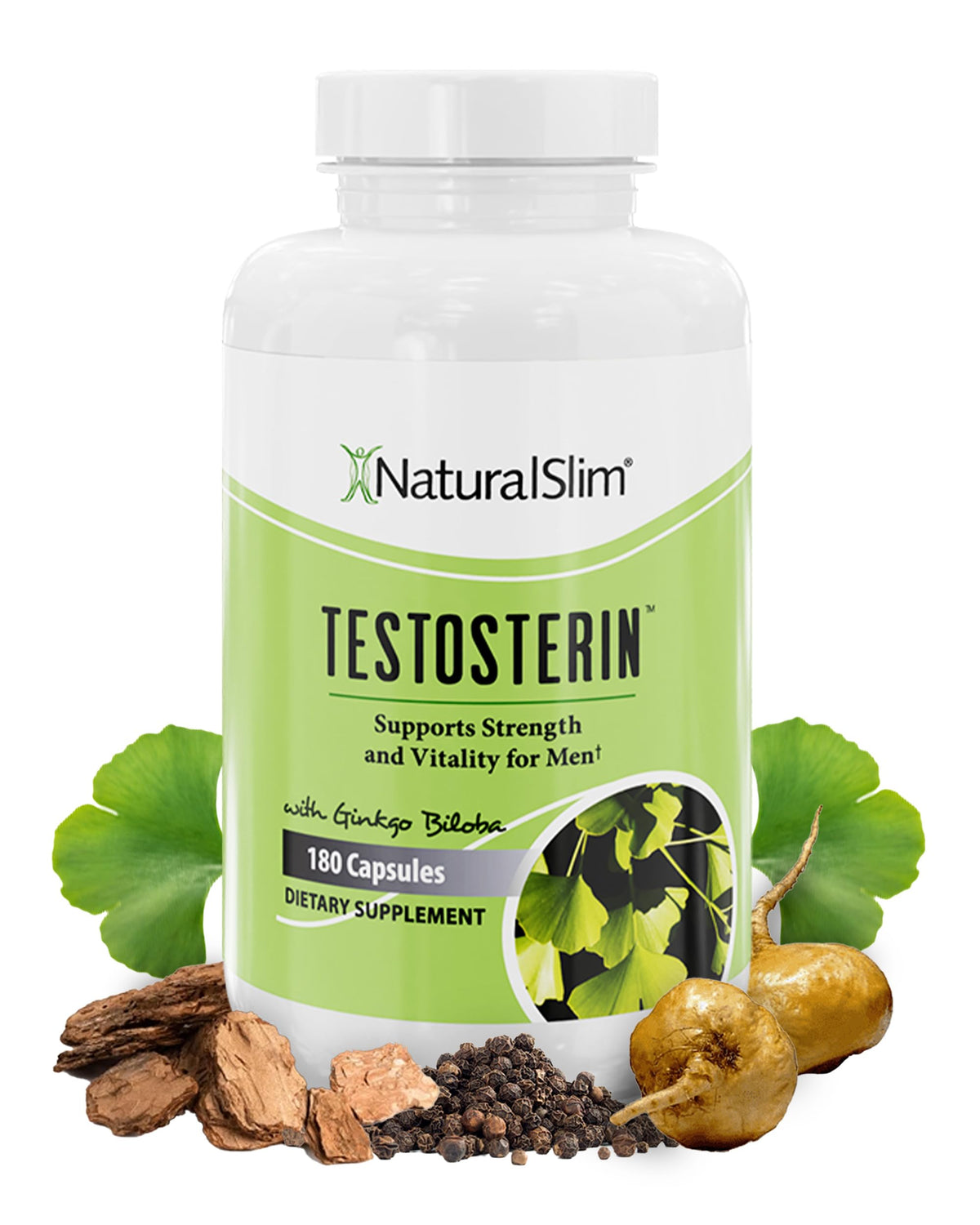 NaturalSlim potenciador de testosterona en botella para energía diaria y rendimiento