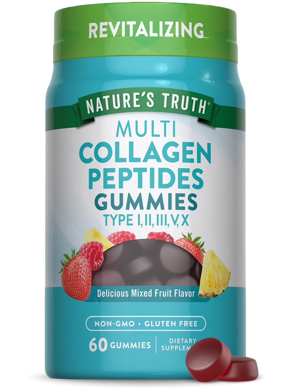 Nature's Truth gomitas de colágeno sabor fruta mezclada para uso diario