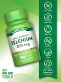 Nature's Truth etiqueta sin gluten en el envase de selenio