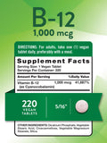 Nature's Truth Tabletas veganas 1000 mcg listas para incorporar en tu rutina.