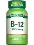 Nature's Truth Vitamina B12 1000 mcg en botella para consumo diario.