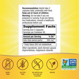 Nature's Way Gotu Kola, etiqueta vegana y libre de gluten para estilo de vida.