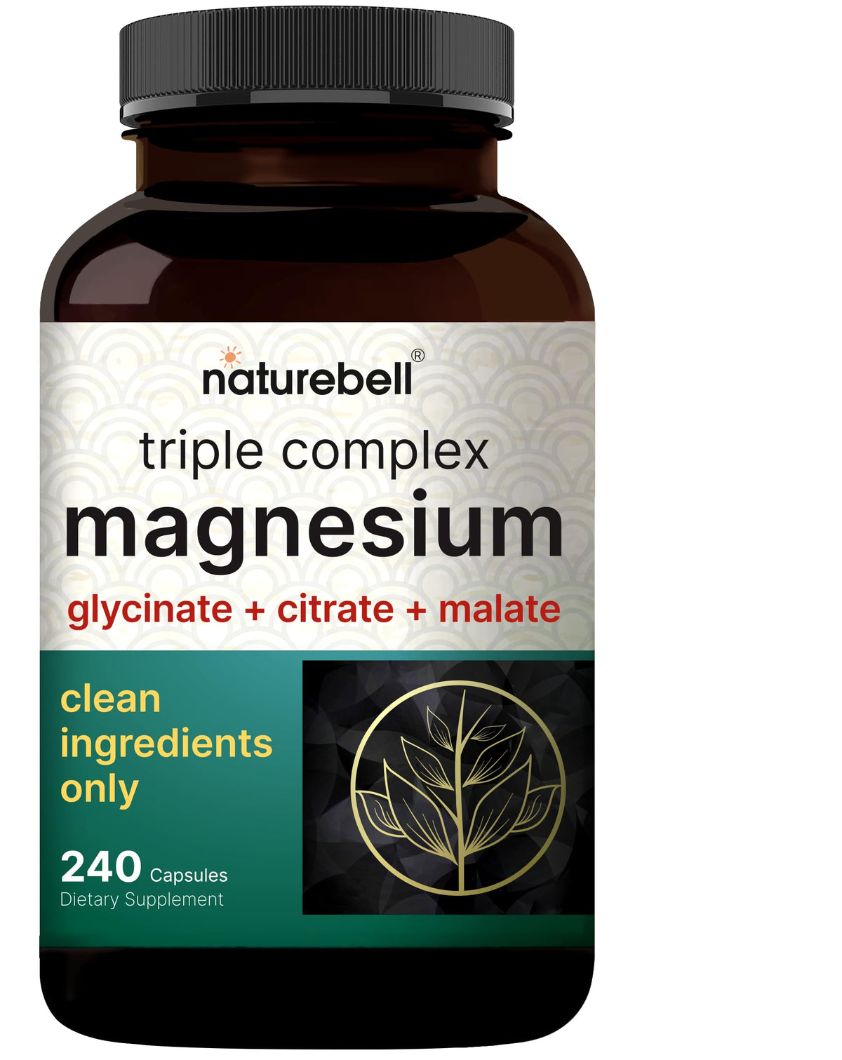 NatureBell Complejo de Magnesio 1,000 mg botella para uso diario seguro