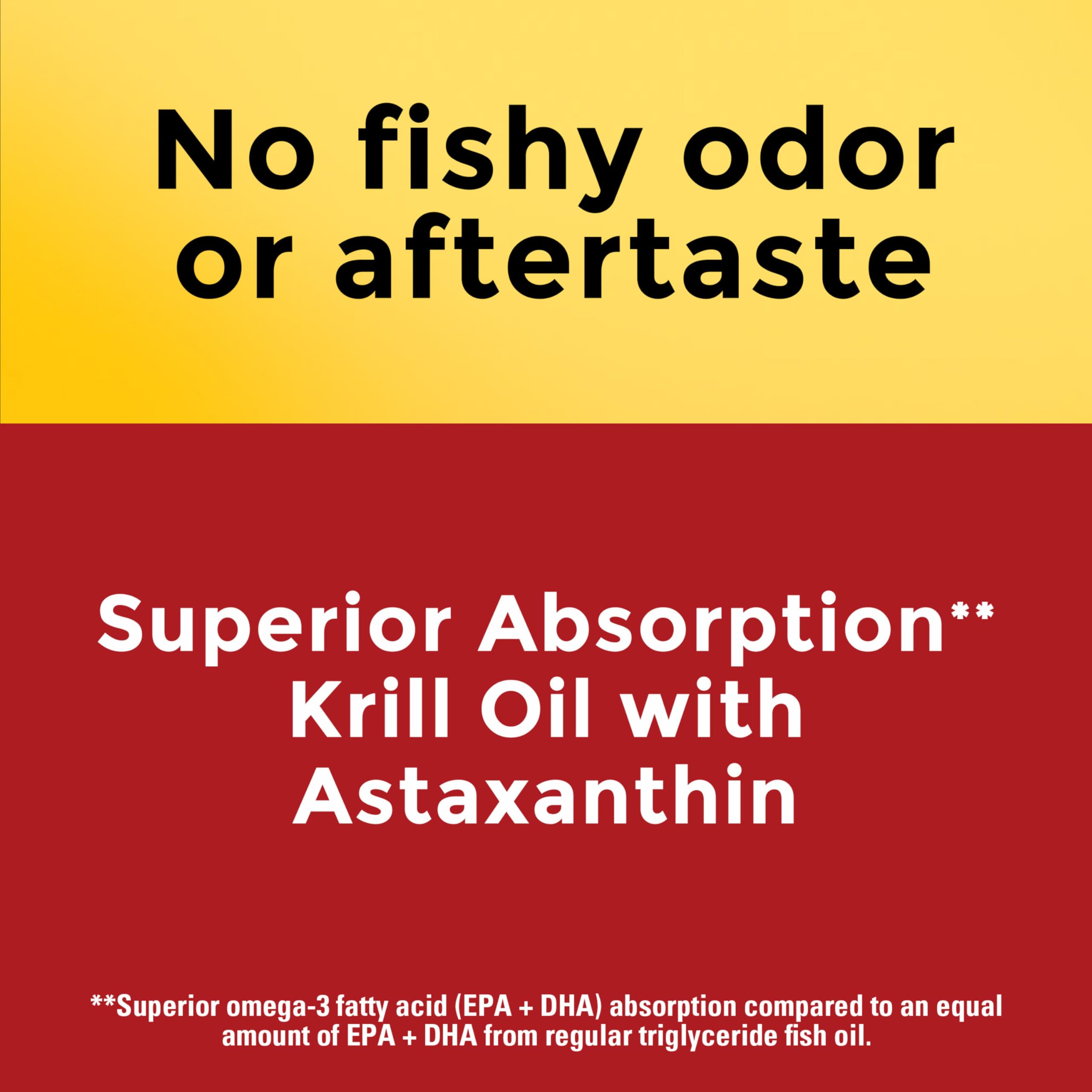 Nature Made Aceite de Krill, cápsulas suaves de 500 mg, fáciles de tragar para la suplementación diaria.