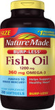 Nature Made Aceite de Pescado sin eructos en botella para uso diario