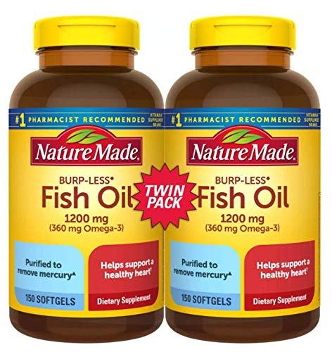 Nature Made aceite de pescado sin regusto, cápsulas suaves para uso diario.