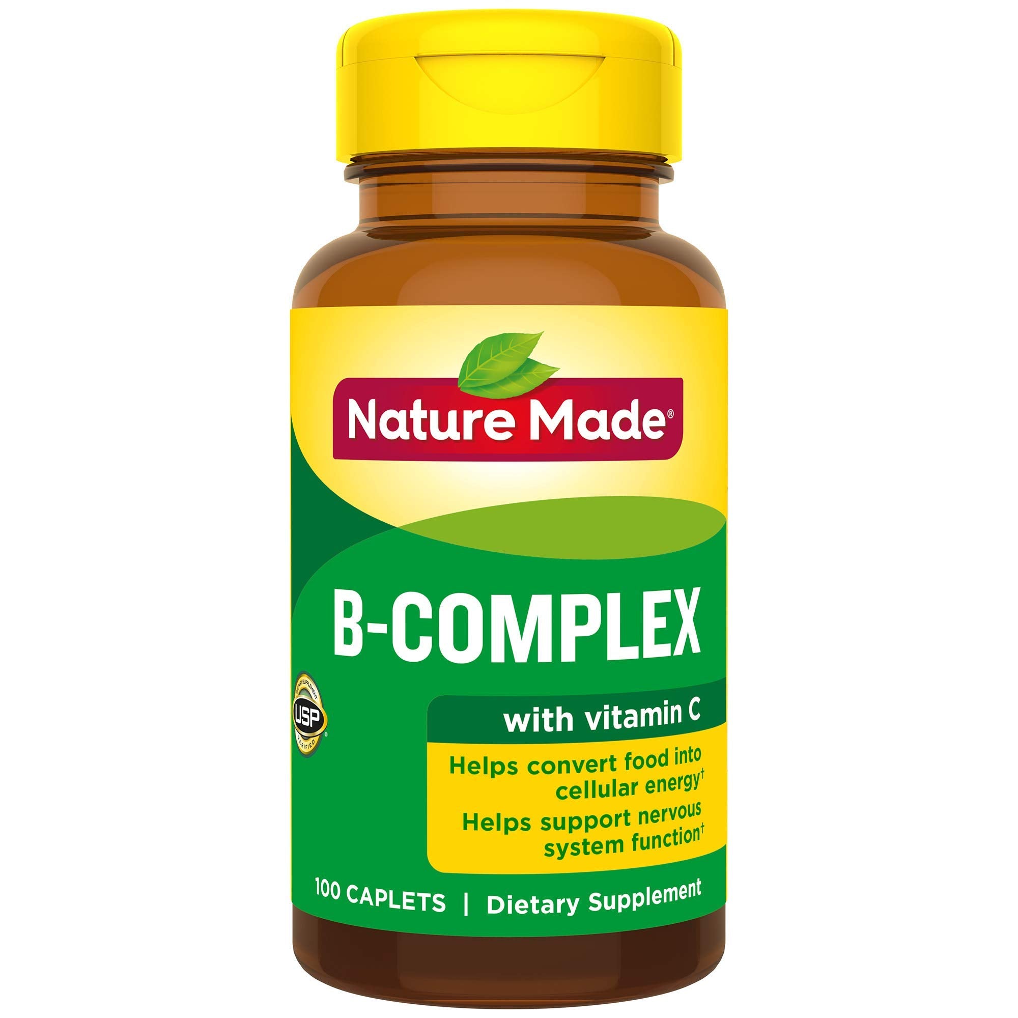 Nature Made B-Complejo con Vitamina C comprimidos en frasco, apoyo a la energía diaria