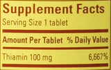 Nature Made B-1 100 mg tabletas, paquete tres, suministro diario práctico.